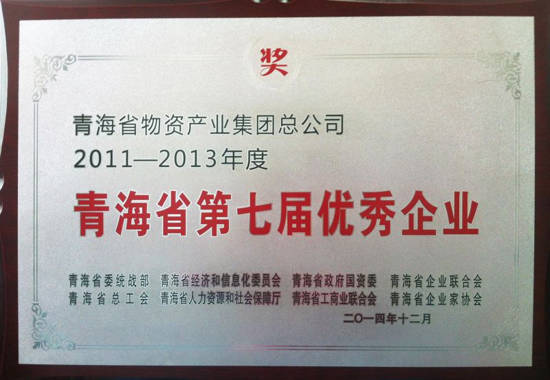 2011-2013年度青海省第七屆優秀企業